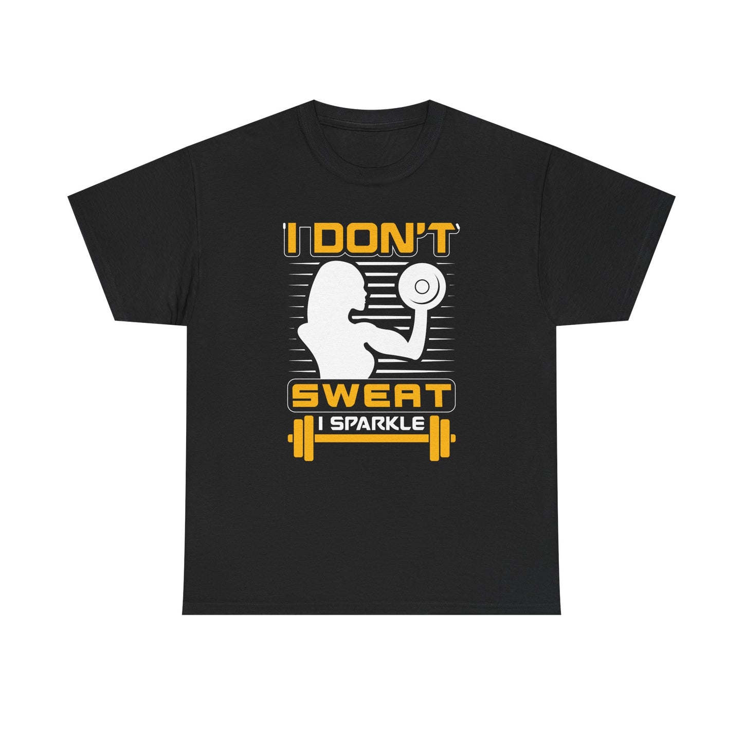 I Don't Sweat, I Sparkle Unisex Heavy Cotton Tee - Perfect for Fitness Lovers