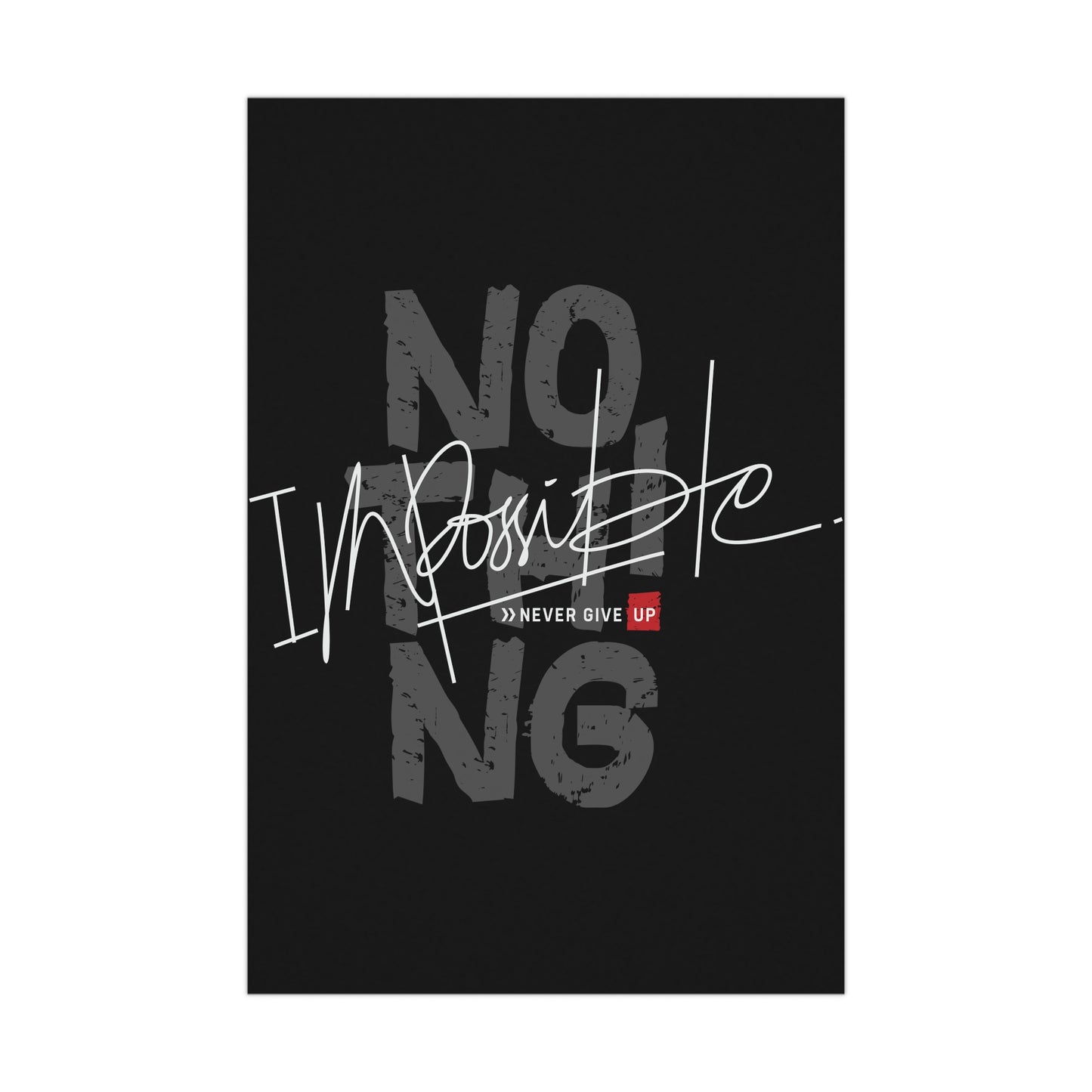 'No Impossible' Motivational Hoodies for Fitness & Inspiration