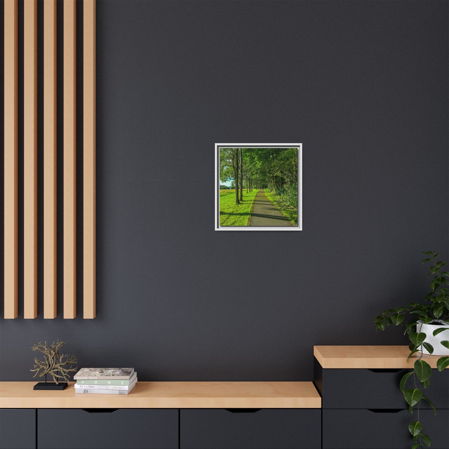 Listowel Town Park Matte Canvas, Framed (Multi-color)