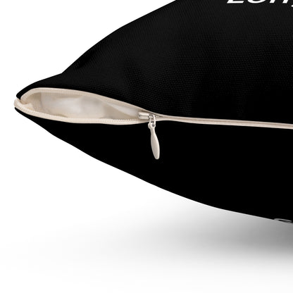 Longford Spun Polyester Square Pillow Black Edition 2 Sizes
