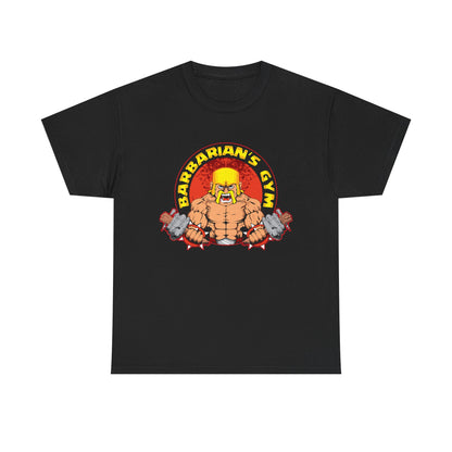 Barbarian's Gym Heavy Cotton Tee - Unisex Fitness Shirt for Gym Lovers Black