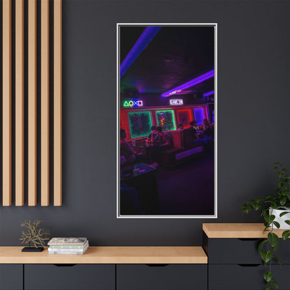 Mermaids Night Club Matte Canvas, Framed (Multi-color)