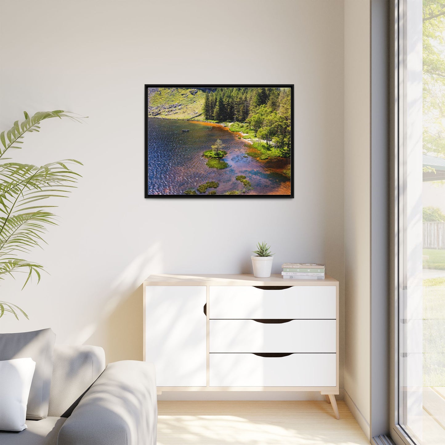 Gleanteenassig Forest Matte Canvas, Framed (Multi-color)