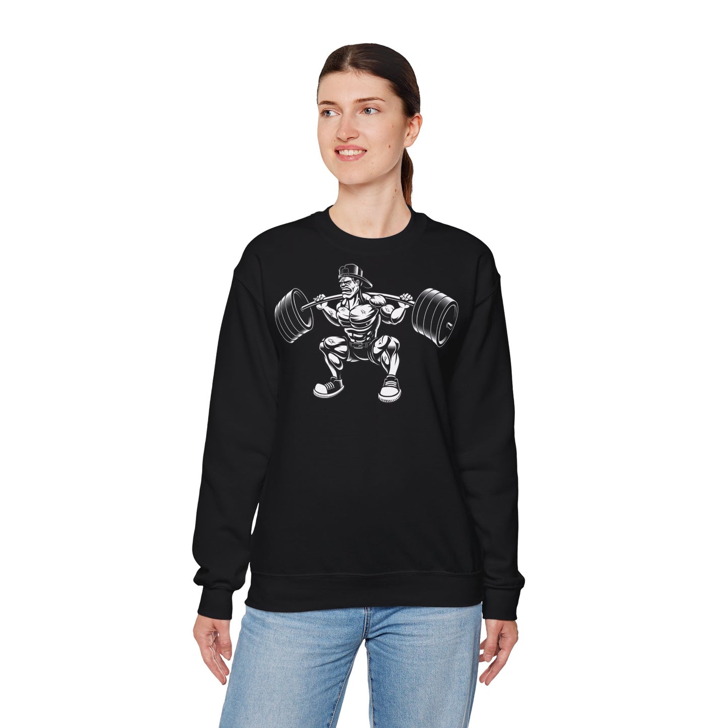 Fitness Enthusiast Crewneck Sweatshirt - Weightlifting Gym Apparel