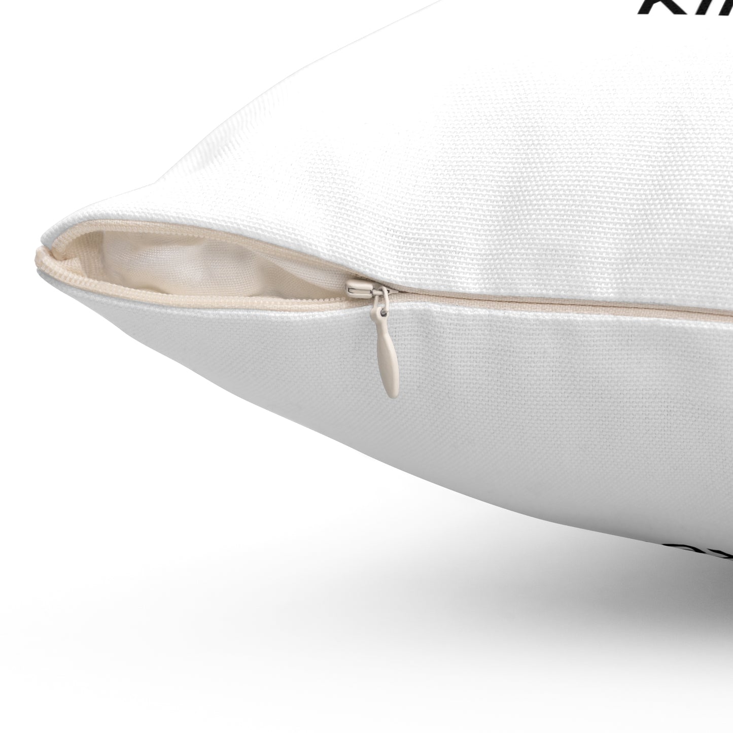 Kilkenny Spun Polyester Square Pillow White Edition 2 Sizes
