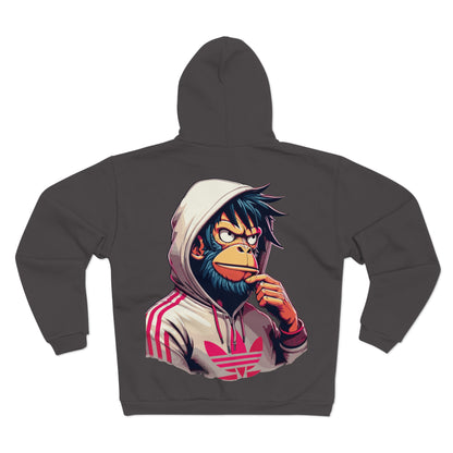 Mhm Retro Adidas Monkey Unisex Hooded Zip Sweatshirt