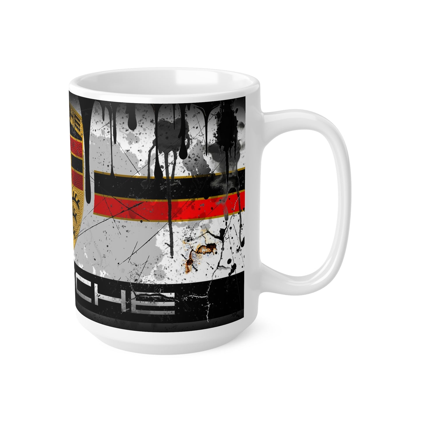 Porsche-Inspired Ceramic Coffee Cup | 11oz & 15oz | Automotive Enthusiast Gift