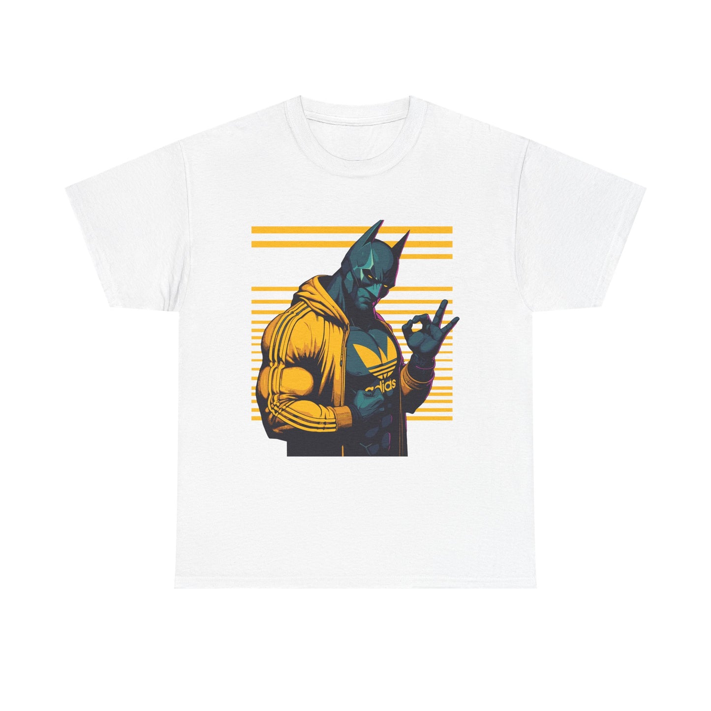 Retro Superhero Unisex Heavy Cotton Tee - Cool Graphic Tee for Casual Wear