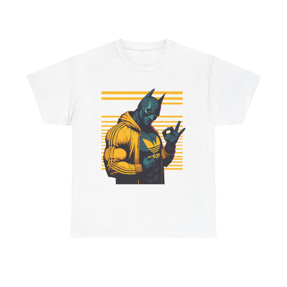 Retro Superhero Unisex Heavy Cotton Tee - Cool Graphic Tee for Casual Wear