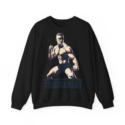 Unisex Heavy Blend™ Crewneck Sweatshirt - Motivational Fighter Design for Fitness Enthusiasts