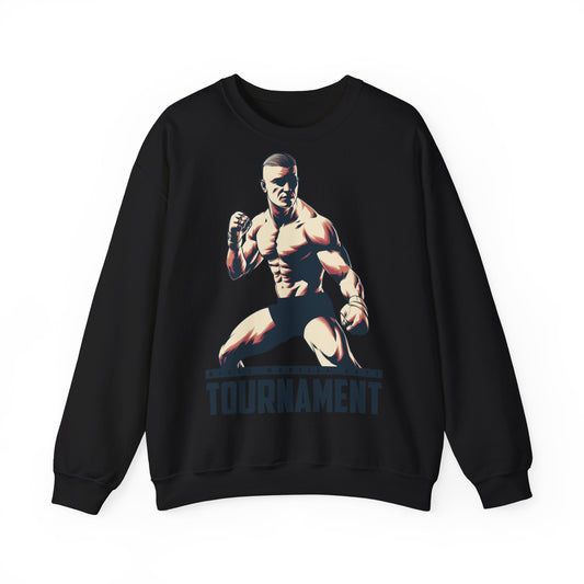 Unisex Heavy Blend™ Crewneck Sweatshirt - Motivational Fighter Design for Fitness Enthusiasts