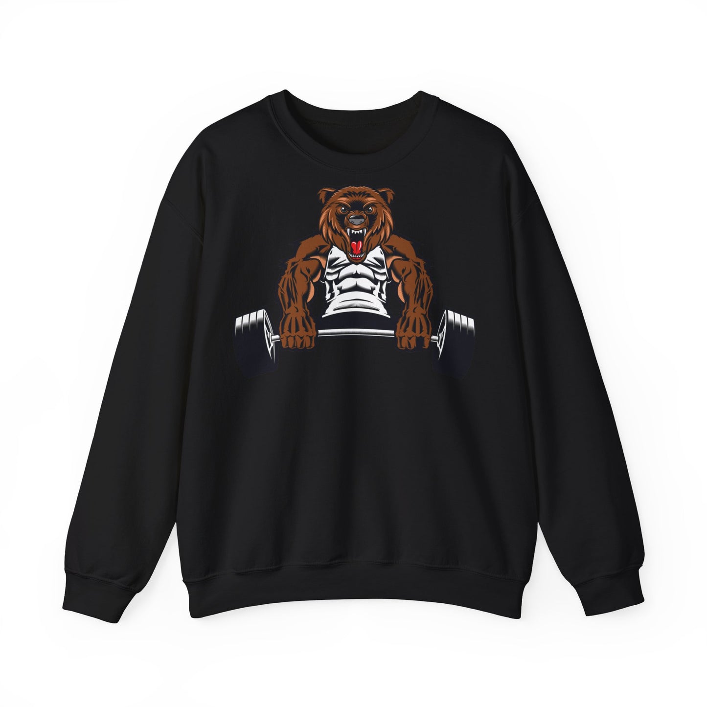 Funny Bear Gym Sweatshirt - Unisex Heavy Blend™ Crewneck for Fitness Enthusiasts