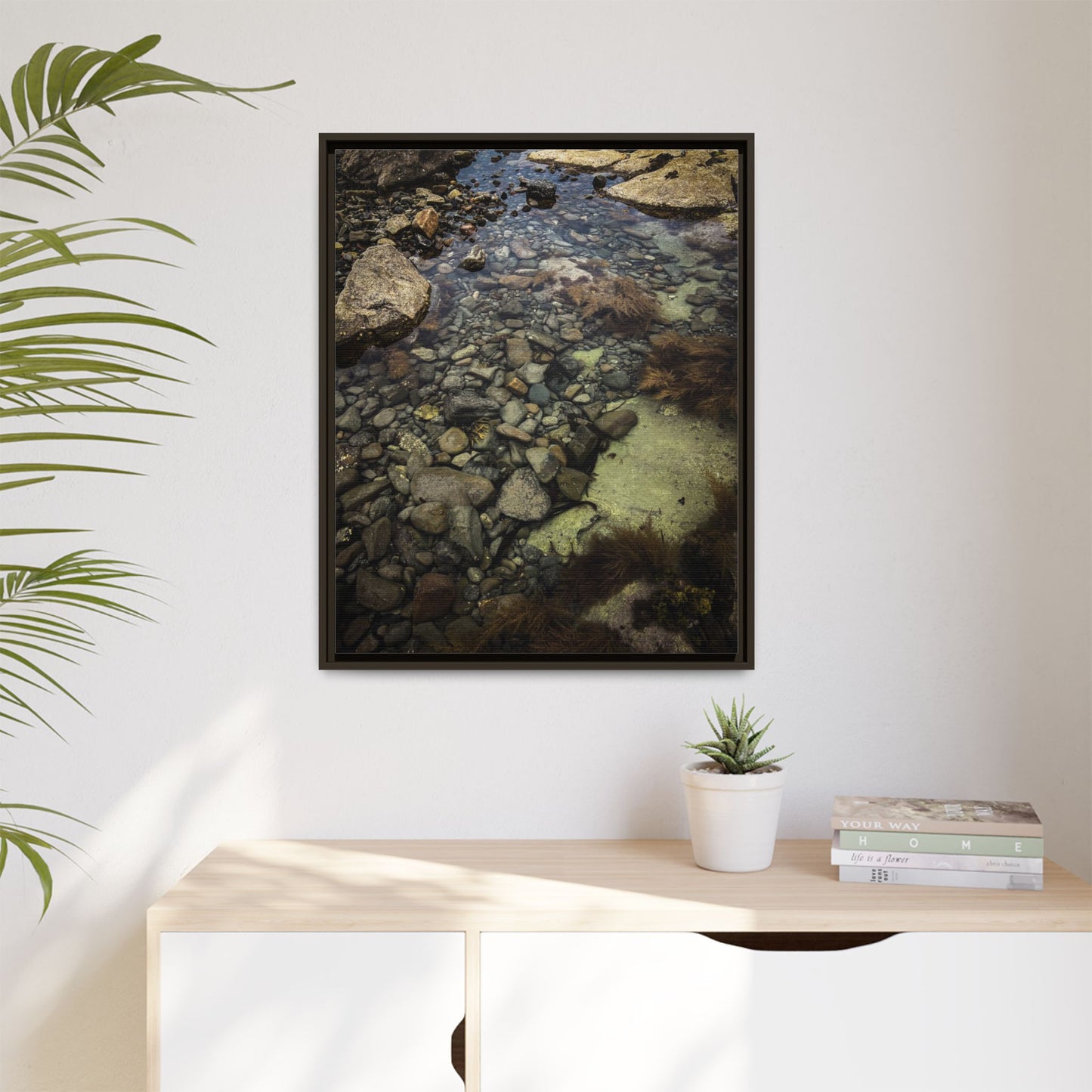 Rocks Matte Canvas, Framed (Multi-color)