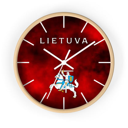 Lietuva With Vytis Themed Wall Clock – Stylish Decor for Lithuanian Pride