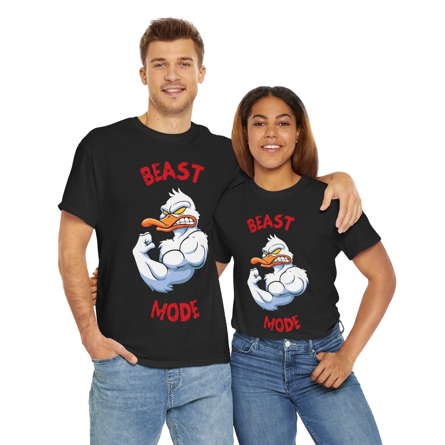 Beast Mode Unisex Heavy Cotton Tee - Funny Workout Shirt Black