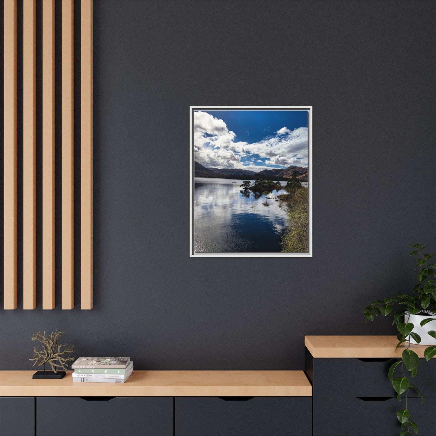 Lake Matte Canvas, Framed (Multi-color)