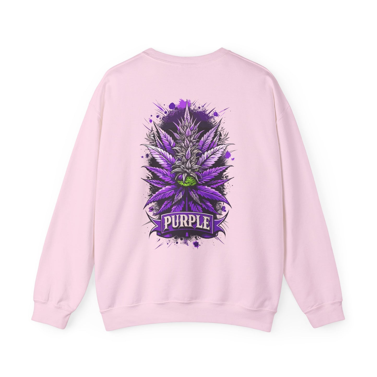 Purple Cannabis Bud Sweatshirt — Bold Psychedelic Marijuana Graphic