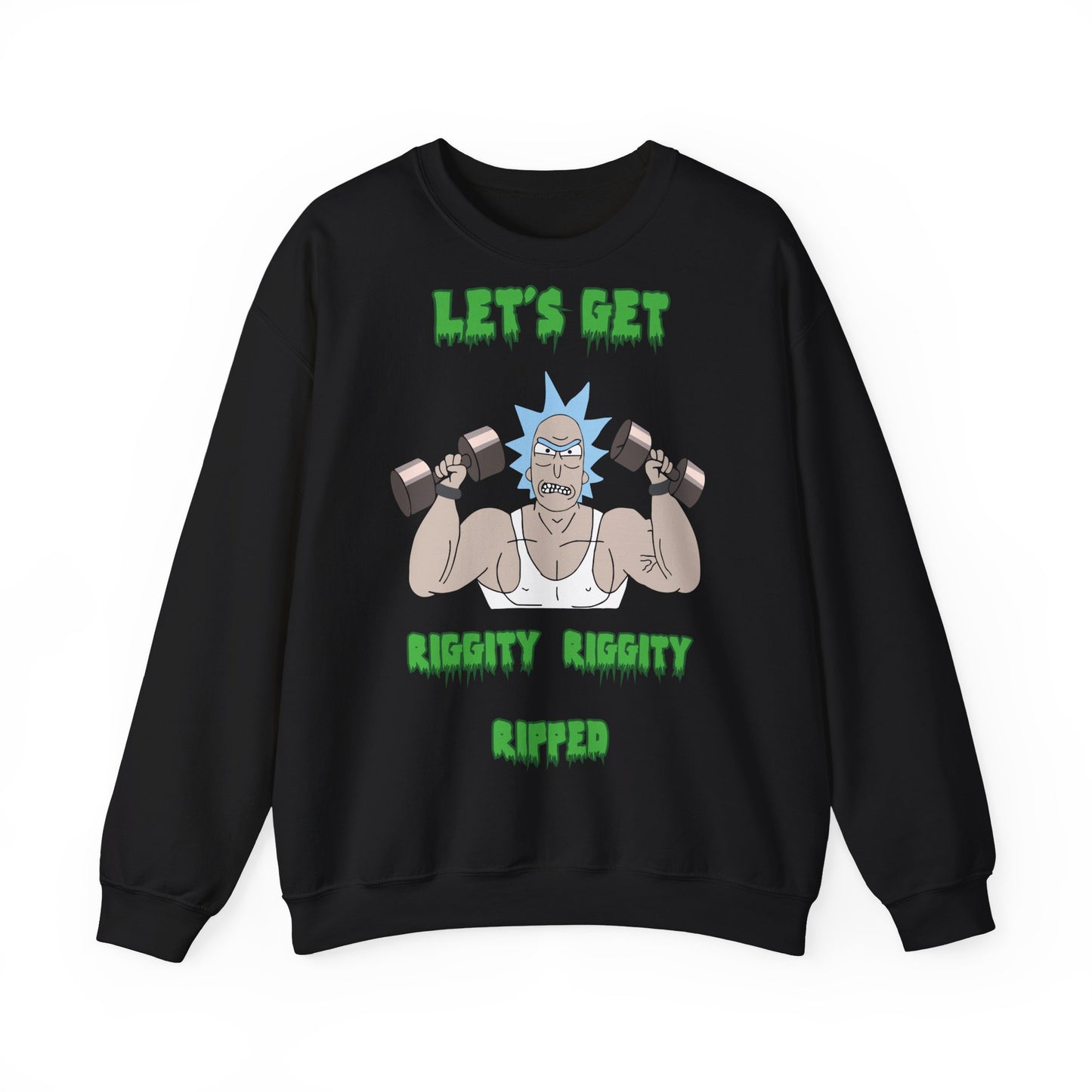 Let's Get Ripped Unisex Heavy Blend™ Crewneck Sweatshirt - Gym Motivational Sweatshirt Black
