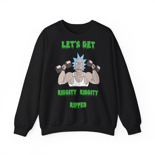Let's Get Ripped Unisex Heavy Blend™ Crewneck Sweatshirt - Gym Motivational Sweatshirt Black