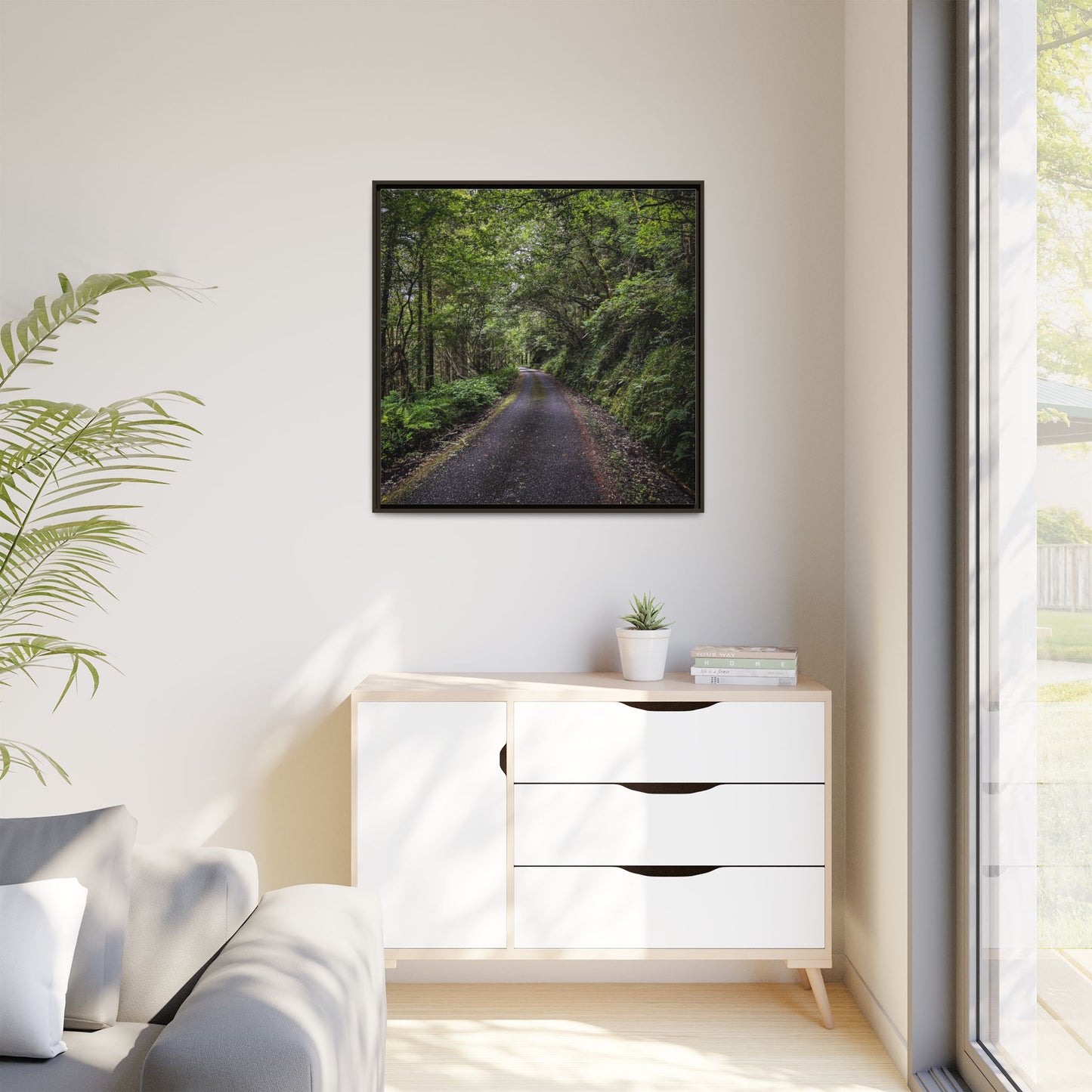 Glanageenty Forest Trail Matte Canvas, Framed (Multi-color)