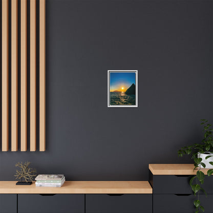 Dunquin Pier Sunset Matte Canvas, Framed (Multi-color)