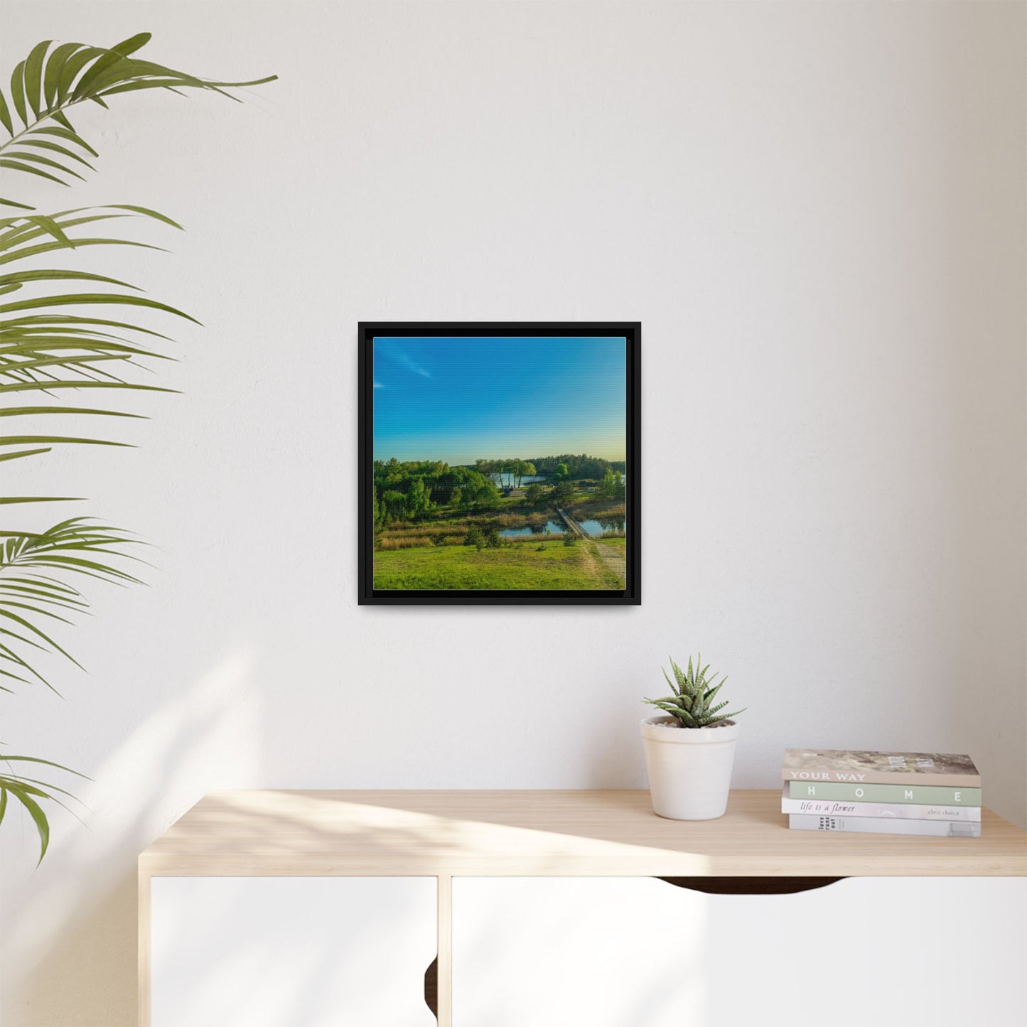 Zageres Lake Matte Canvas, Framed (Multi-color)