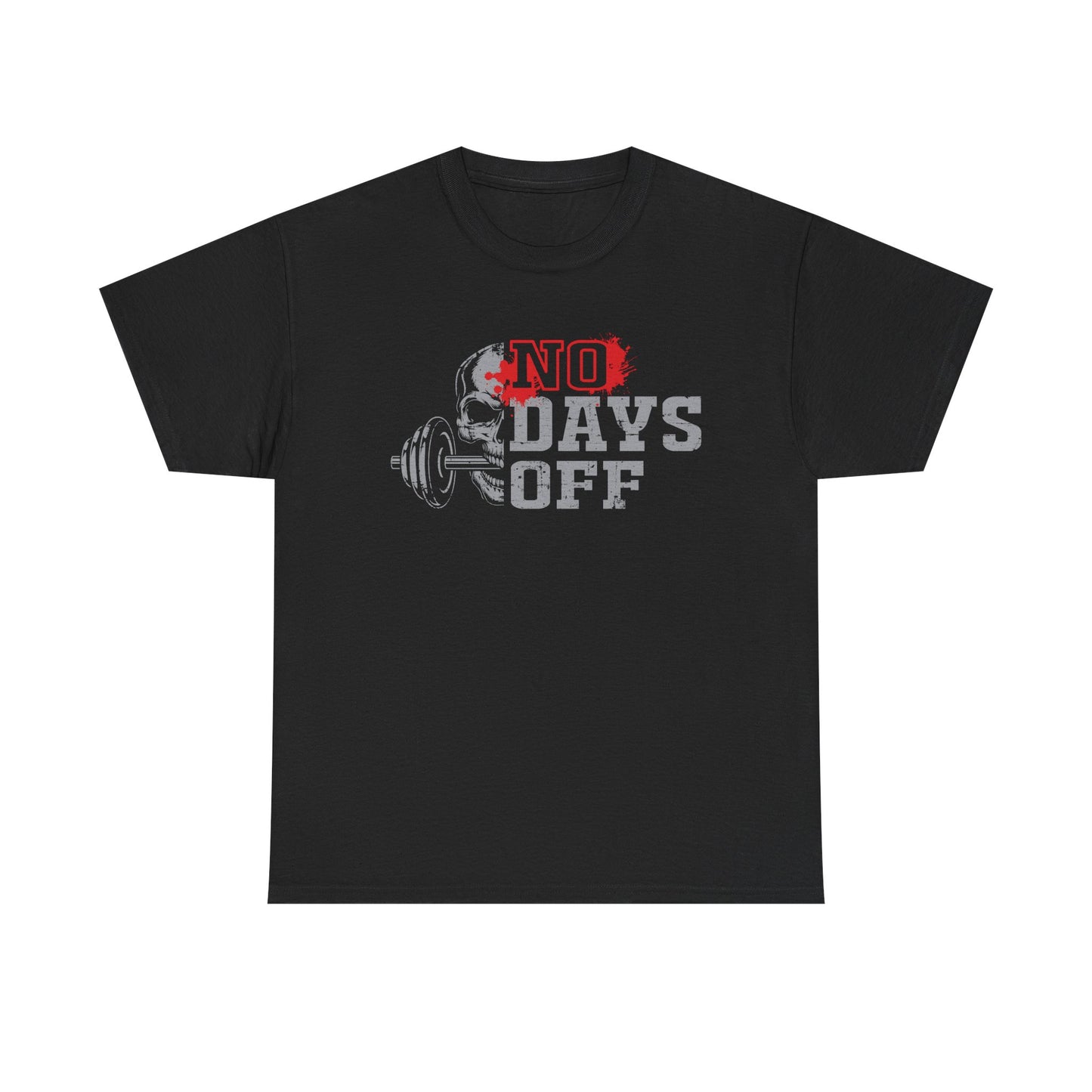No Days Off Unisex Heavy Cotton Tee for Fitness Enthusiasts