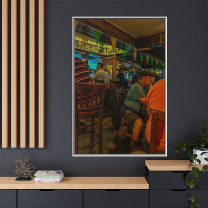Irish Pub Matte Canvas, Framed (Multi-color)
