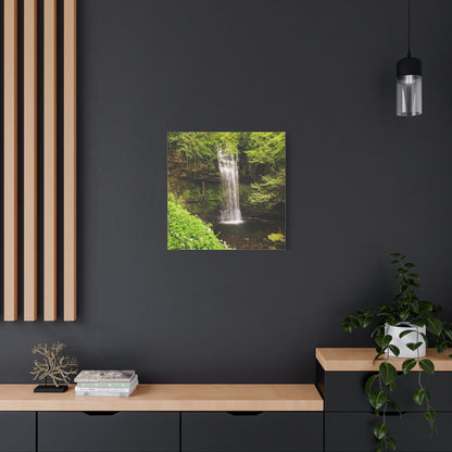 Glacer Waterfall Matte Canvas, Stretched, 1.25"