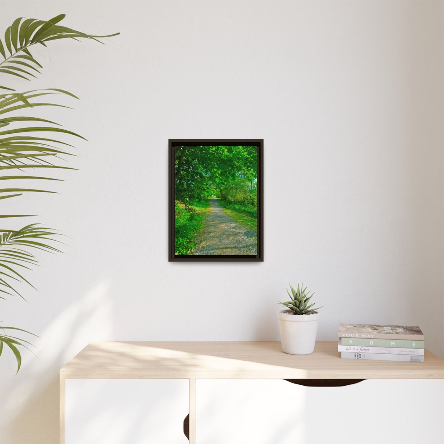 Listowel River Walk Matte Canvas, Framed (Multi-color)