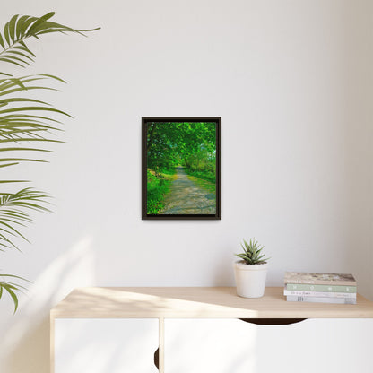 Listowel River Walk Matte Canvas, Framed (Multi-color)