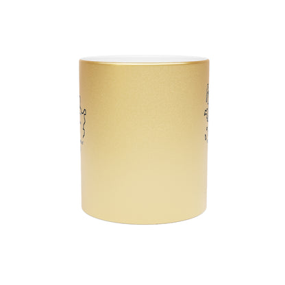 Mayo County Metallic Colour Mug - Silver/Gold - Perfect Gift for Coffee Lovers