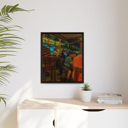 Irish Pub Matte Canvas, Framed (Multi-color)