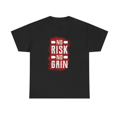 Motivational Unisex Heavy Cotton Tee - No Risk No Gain