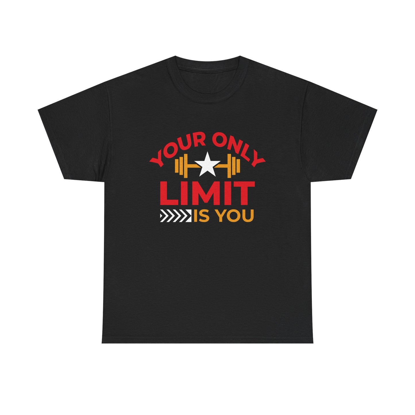 Motivational Unisex Heavy Cotton Tee - 'Your Only Limit Is You'