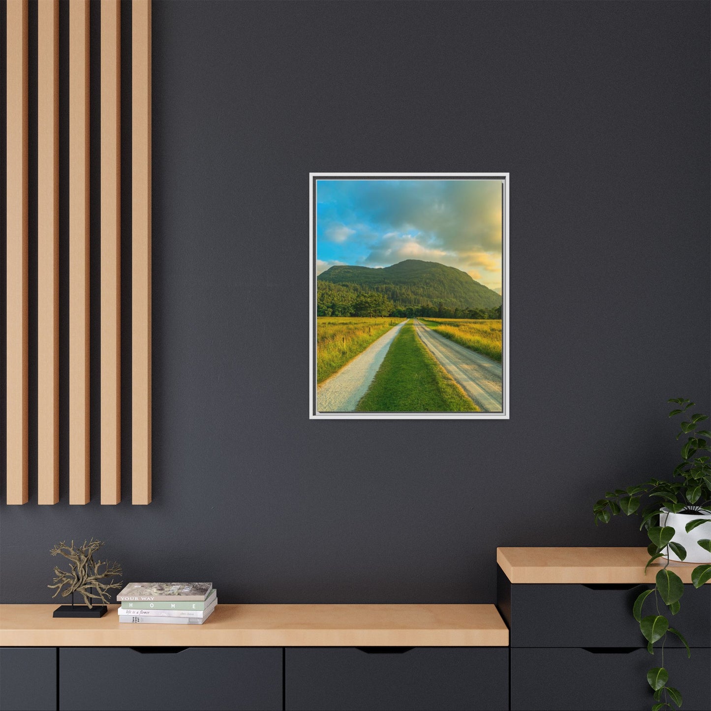 Mountain Torc Matte Canvas, Framed (Multi-color)