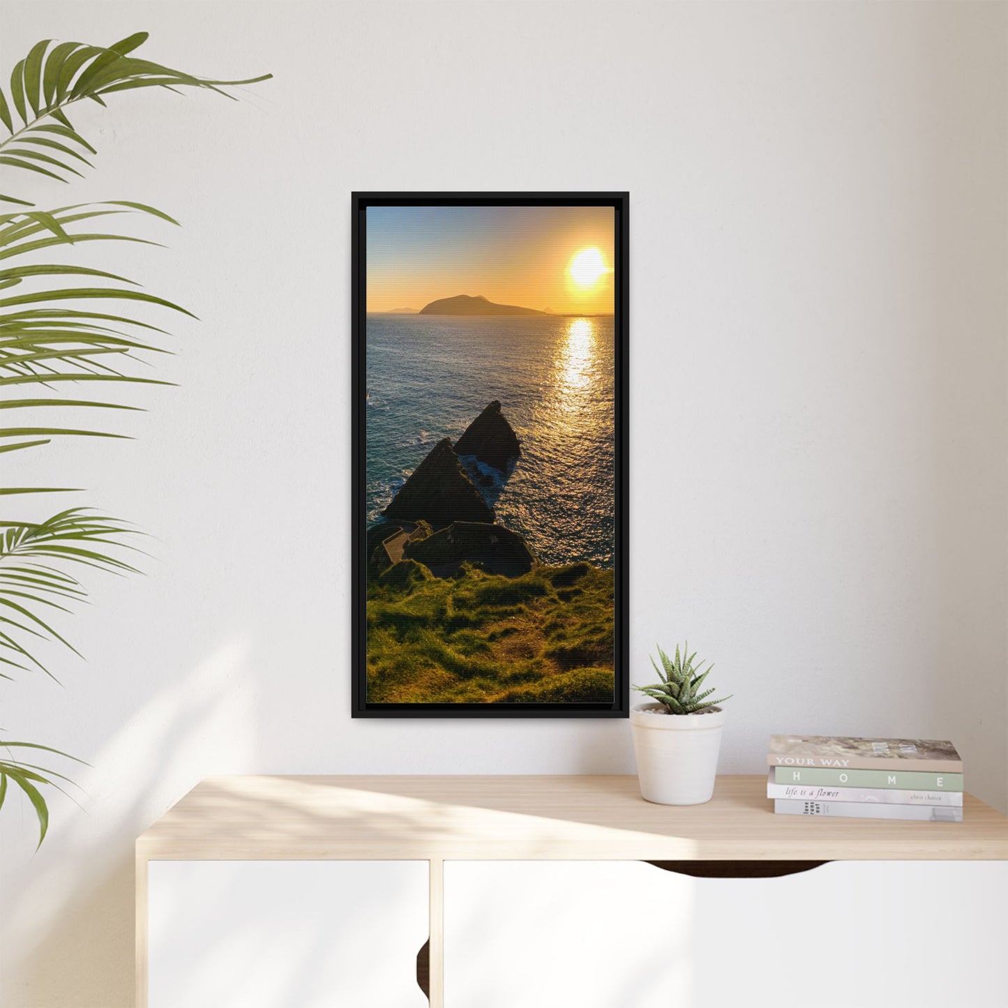 Dunquin Pier Matte Canvas, Framed (Multi-color)