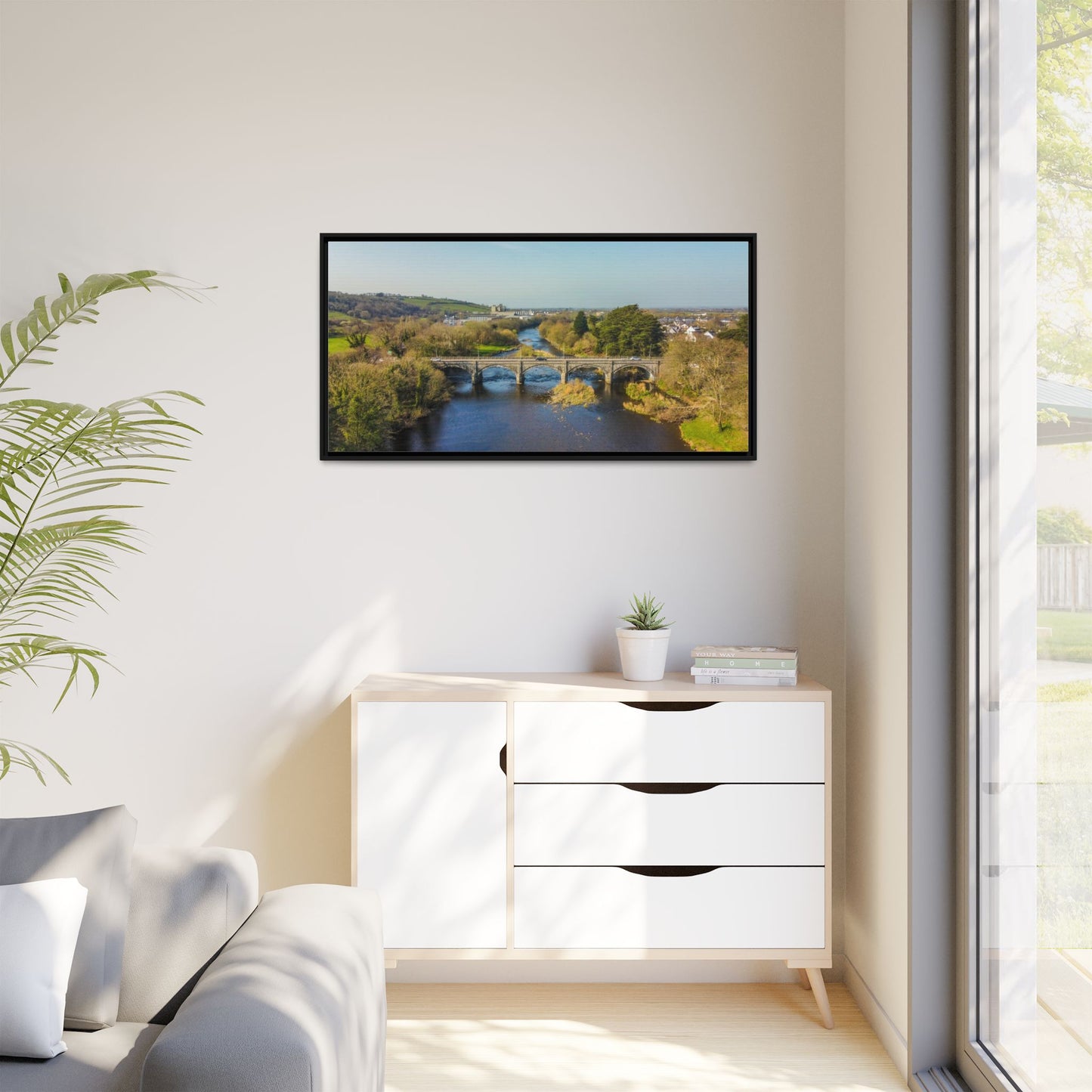 Listowel Bridge Matte Canvas, Framed (Multi-color)