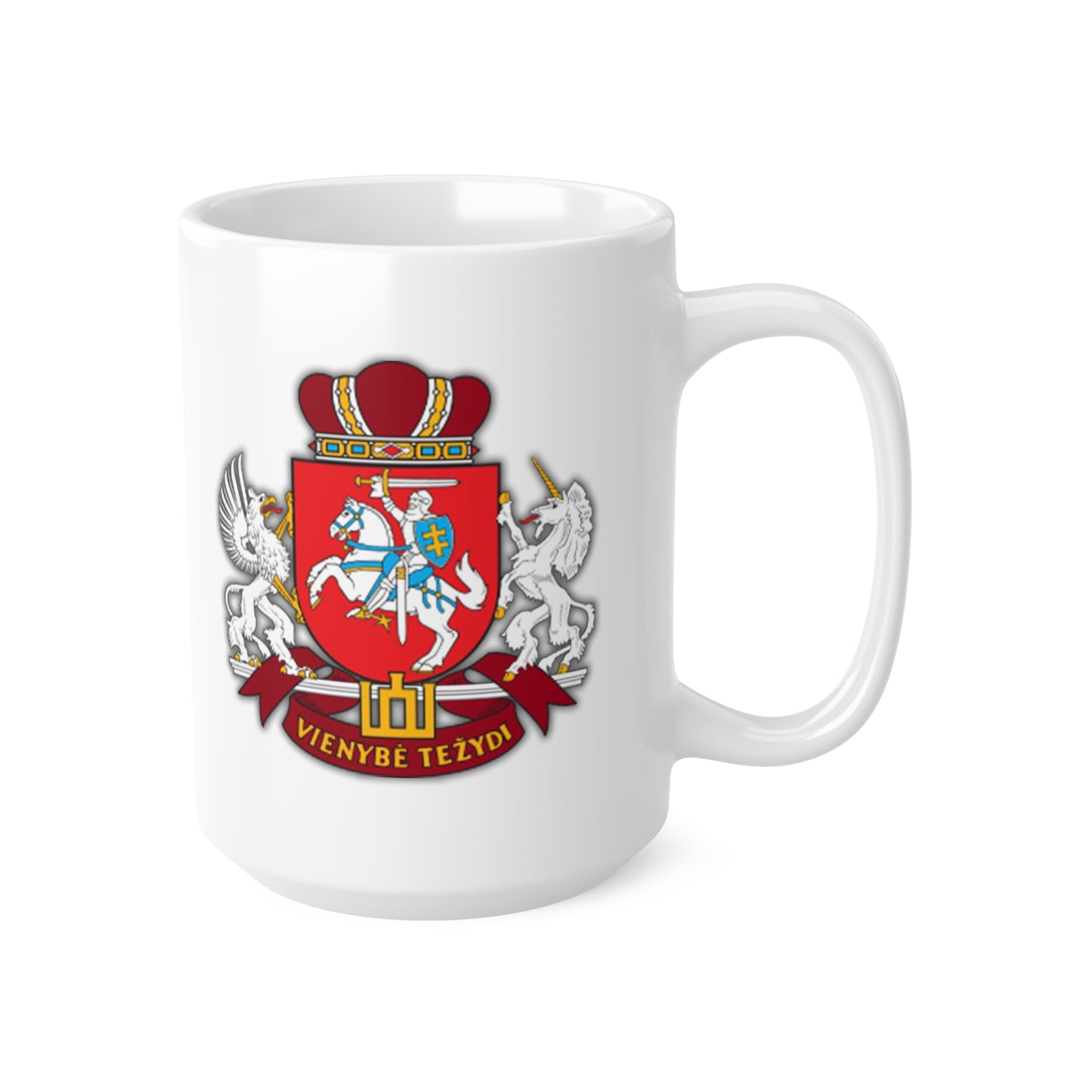 Lithuania Herb Crest Ceramic Coffee Cups - 11oz & 15oz, Perfect for Gifts & Home Decor