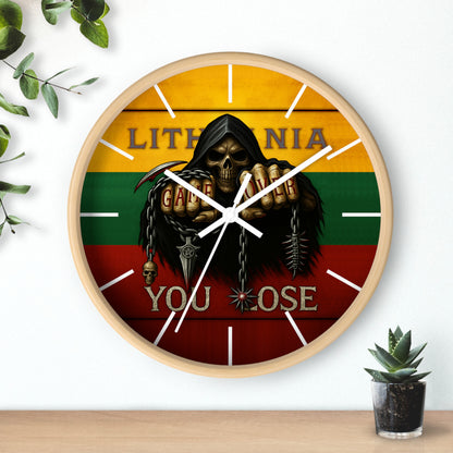 Lithuania Wall Clock Art "You lose"