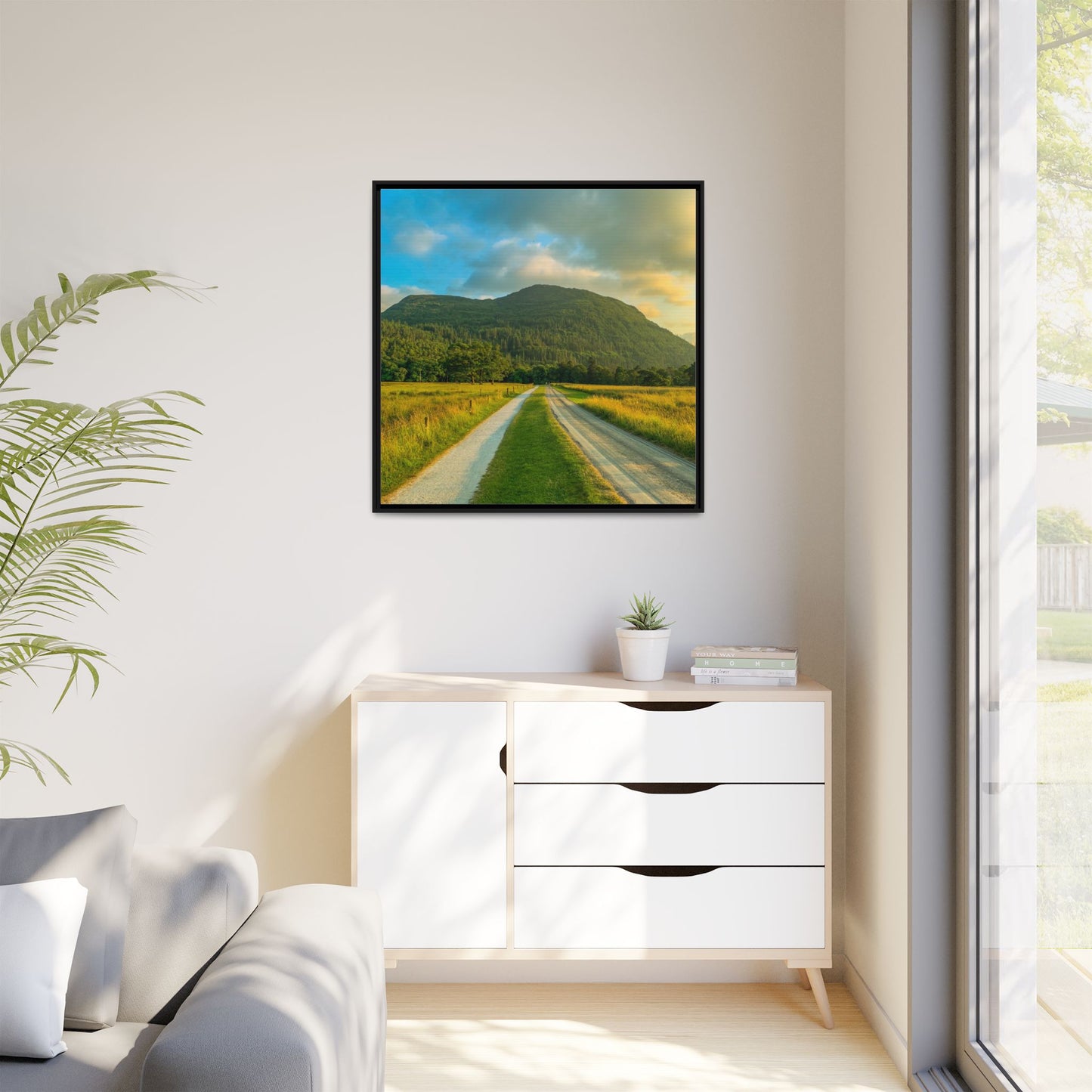 Mountain Torc Matte Canvas, Framed (Multi-color)