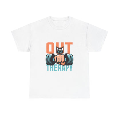 Working Out is My Therapy Unisex Heavy Cotton Tee - Fitness Motivational Shirt