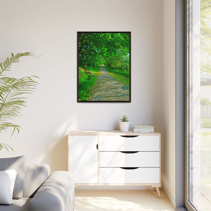 Listowel River Walk Matte Canvas, Framed (Multi-color)