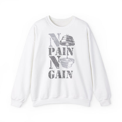 Motivational Workout Sweatshirt - 'No Pain No Gain' Unisex Heavy Blend™ Crewneck