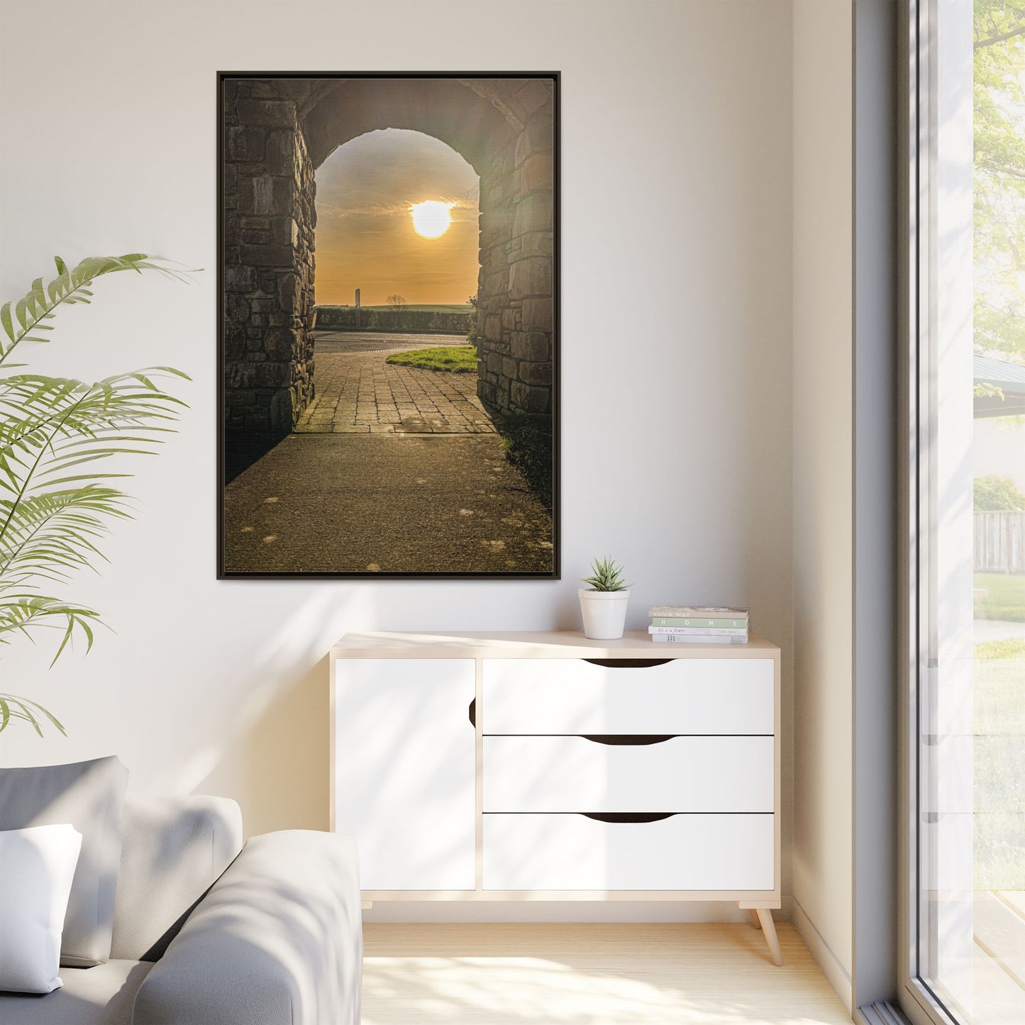 Pillars Matte Canvas, Framed (Multi-color)