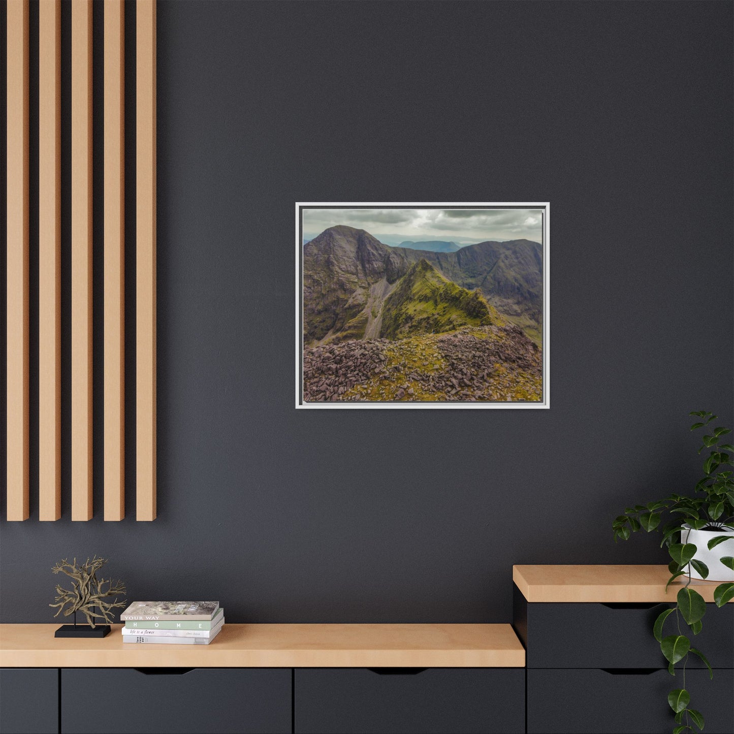 Halfway to Carrauntoohil Matte Canvas, Framed (Multi-color)