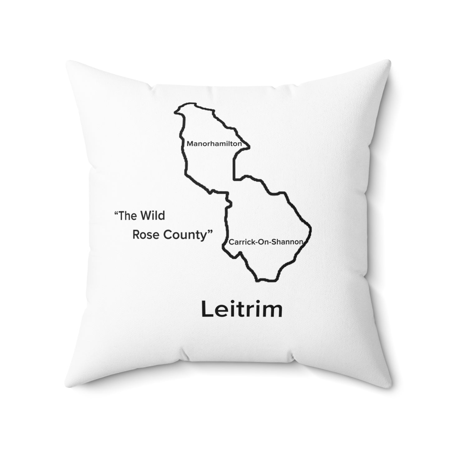 Leitrim Spun Polyester Square Pillow White Edition 4 Sizes