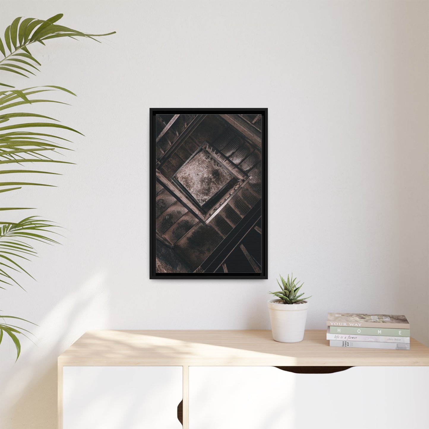 Stairs To Demon World Matte Canvas, Framed (Multi-color)