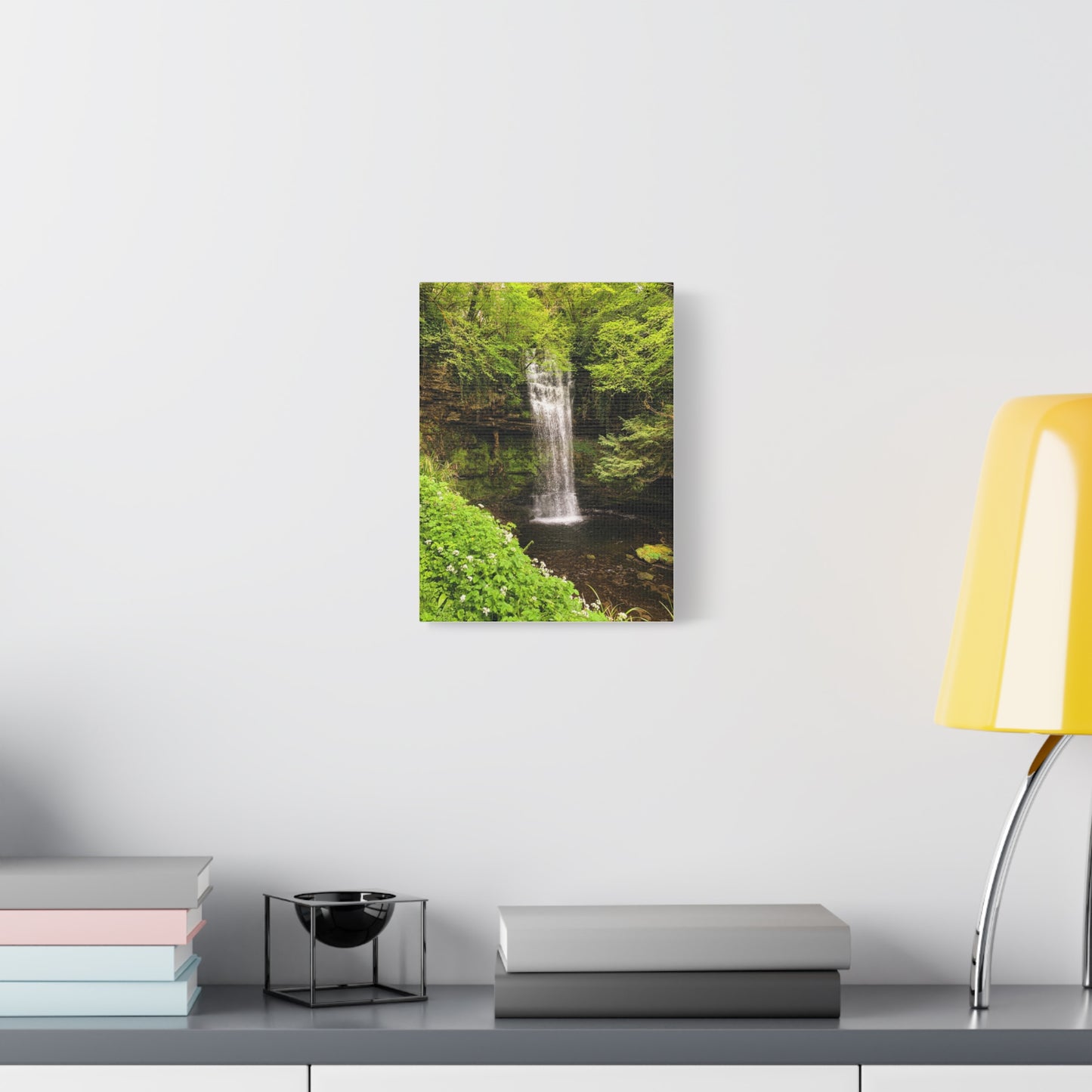 Glacer Waterfall Matte Canvas, Stretched, 1.25"