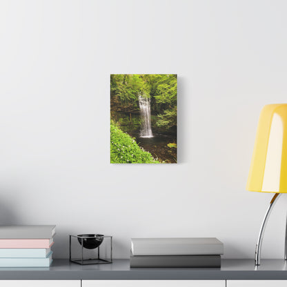 Glacer Waterfall Matte Canvas, Stretched, 1.25"